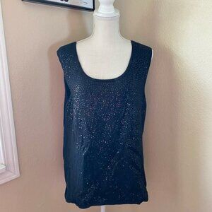 Alfani black sequin tank, Sz. L